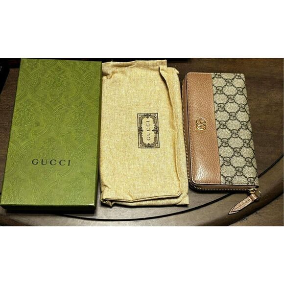 Authentic Gucci GG PINK MARMONT ZIP AROUND WALLET - Picture 6 of 8